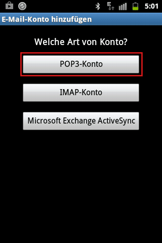 Emailkonto einrichten Android POP3 SSL Schritt 4 Emailkonto einrichten Android POP3 SSL Schritt 4