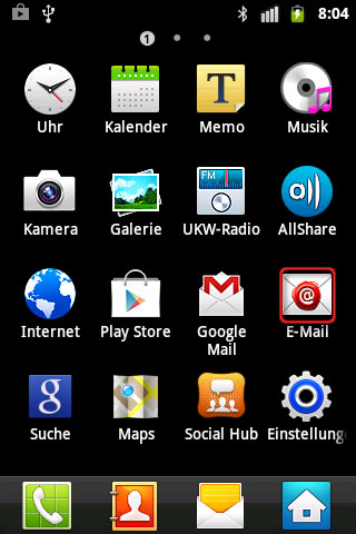 Emailkonto einrichten Android IMAP SSL Schritt1